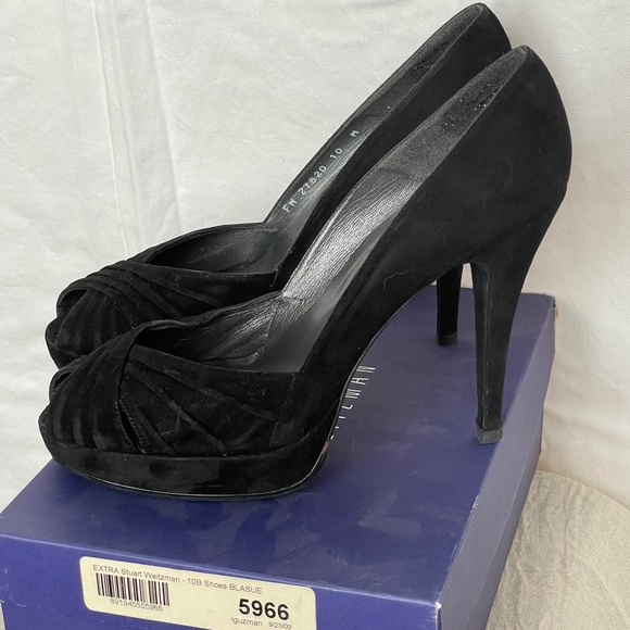 Stuart Weitzman Extra Peep Toe Platform Pumps - Picture 2 of 5